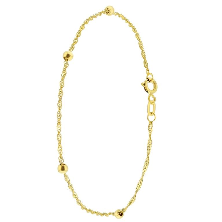 Armband 9K Guld - Boll 19 cm