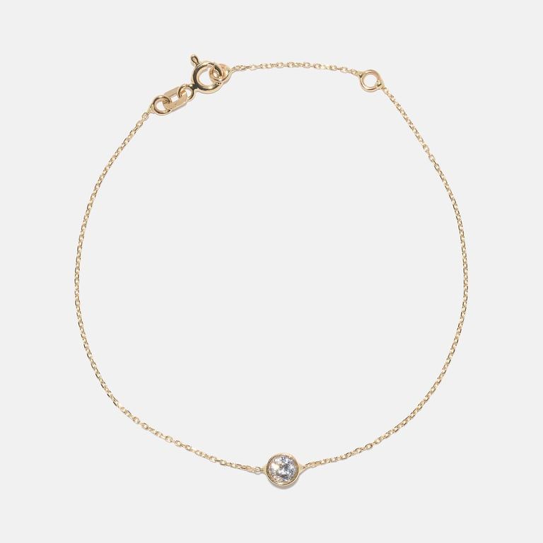 Armband dam 18k guld - 19+3 cm