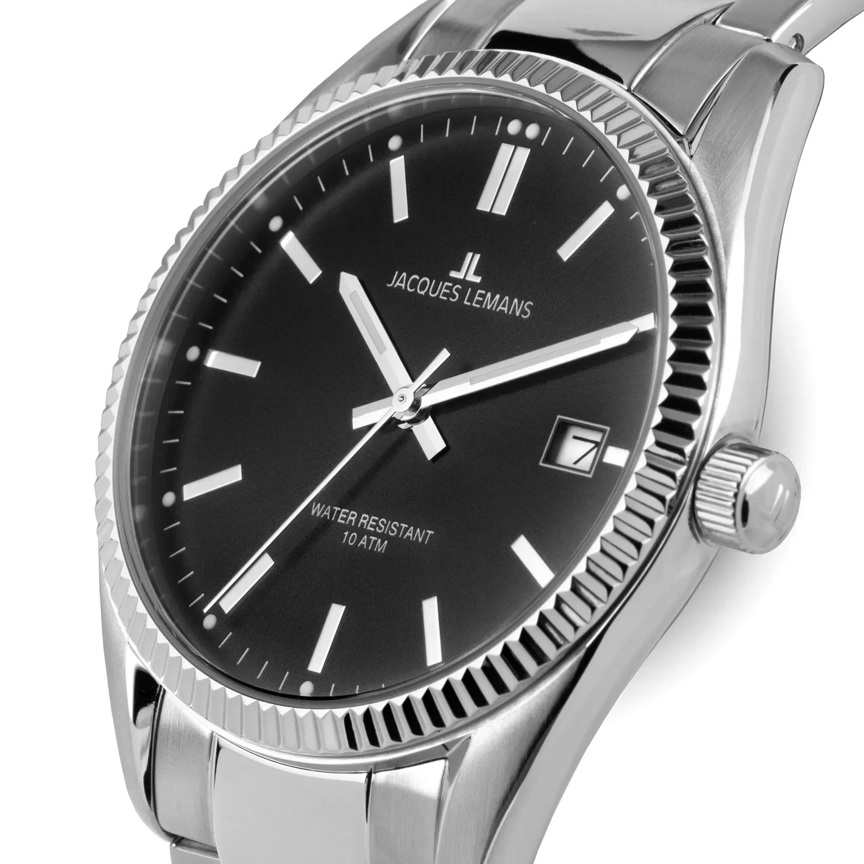 Jacques Lemans Derby - herrklocka, svart/stål, 40 mm 4