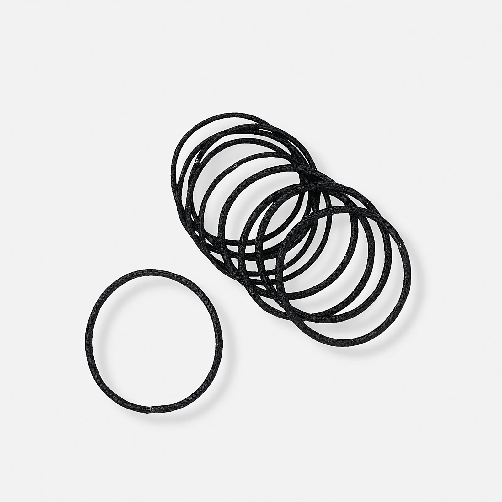 10-pack svarta hårsnoddar utan metall 1