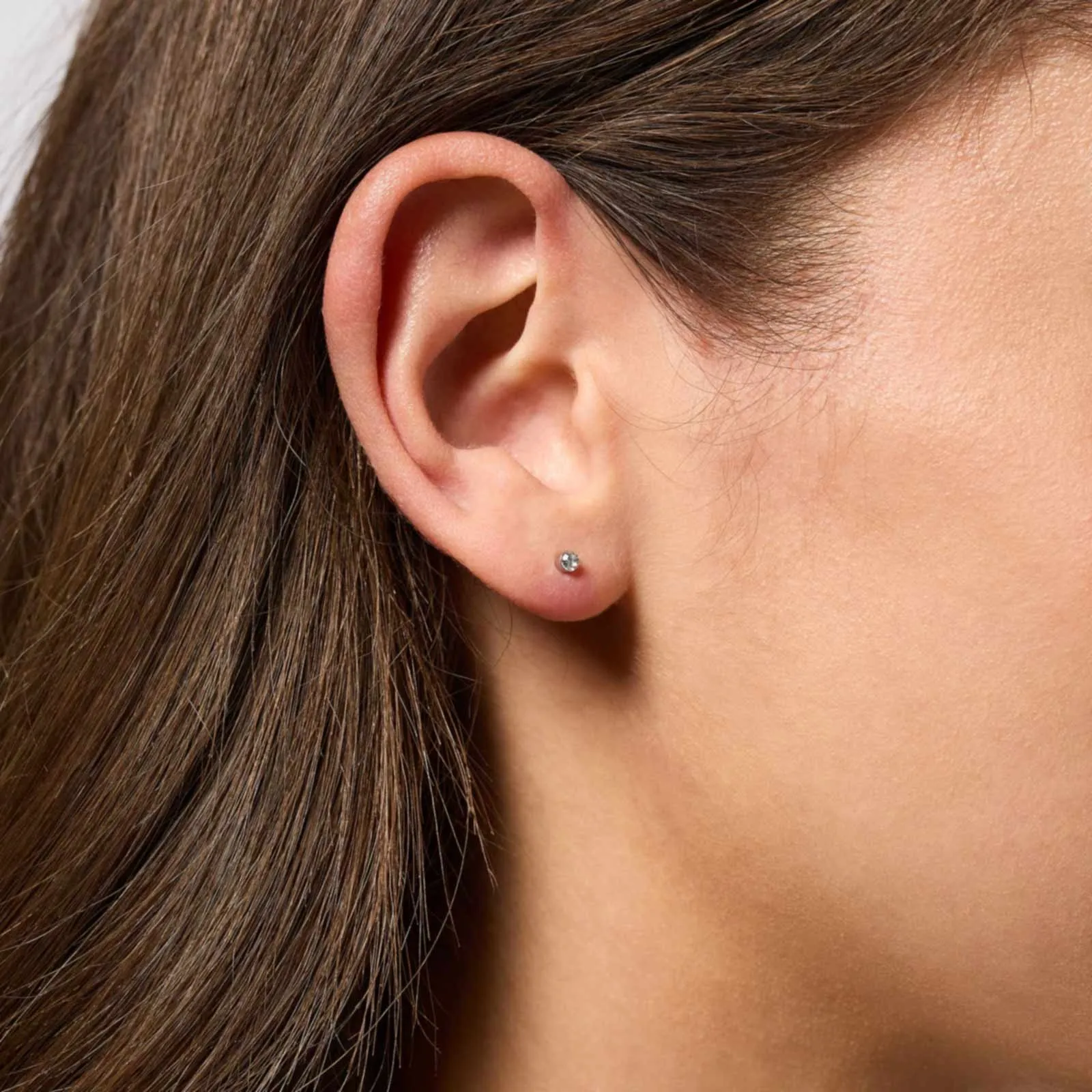 3-pack silverfärgade örhängen - studs 3
