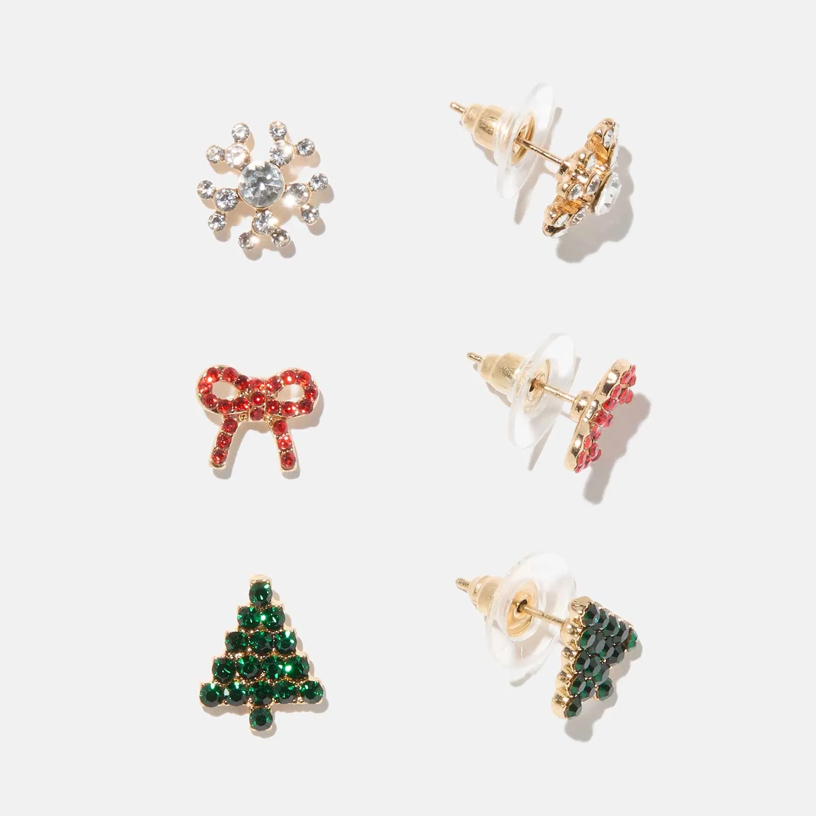 3-pack örhängen med julmotiv