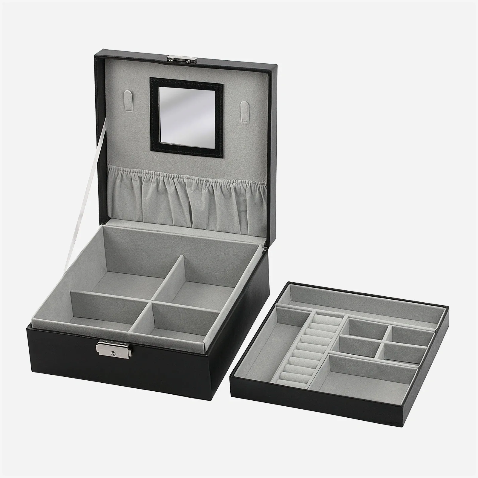 Svart smyckeskrin - kvadratiskt 3