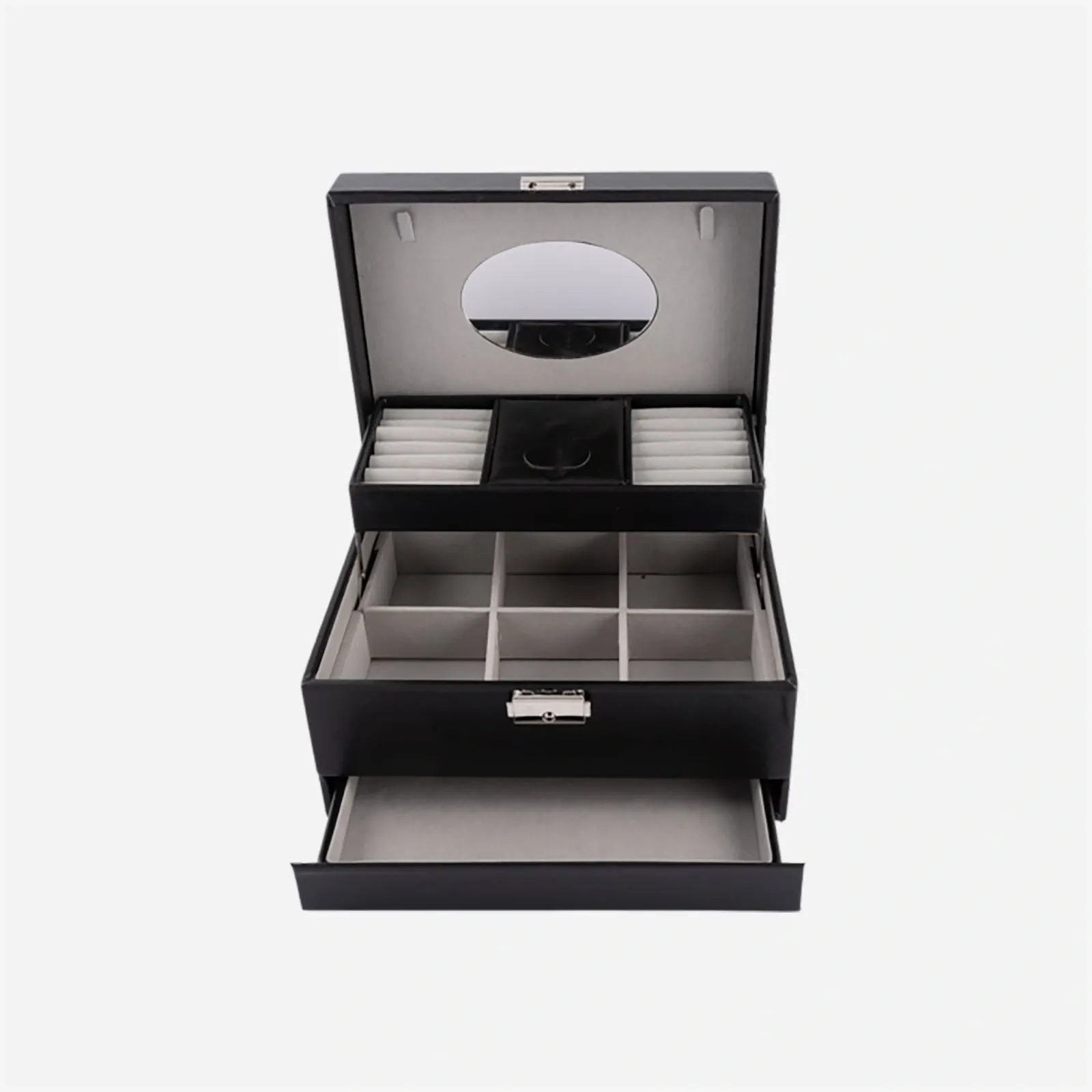 Svart smyckeskrin - tre våningar 5