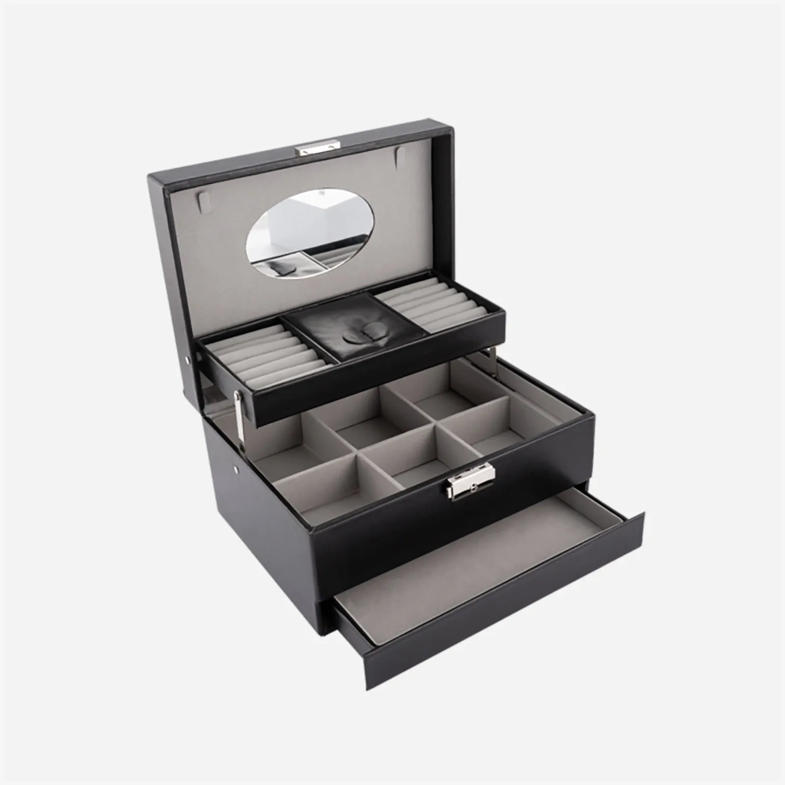 Svart smyckeskrin - tre våningar 6