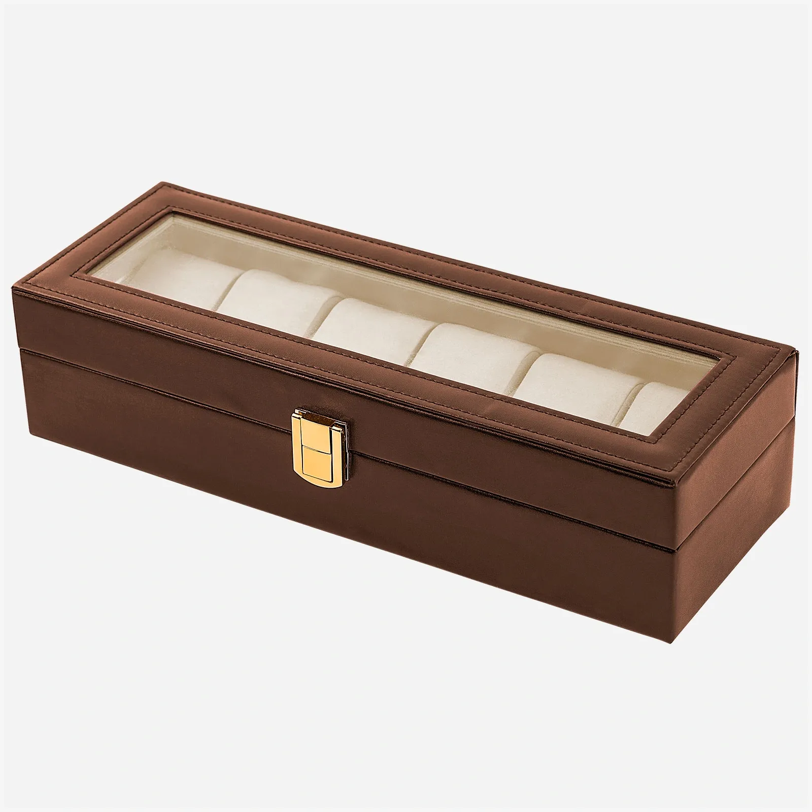 Brun klocklåda för 6 klockor 2