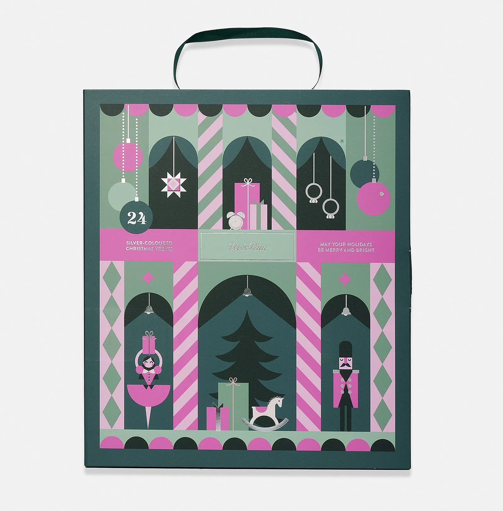 Adventskalender 2025 - silverfärgade smycken