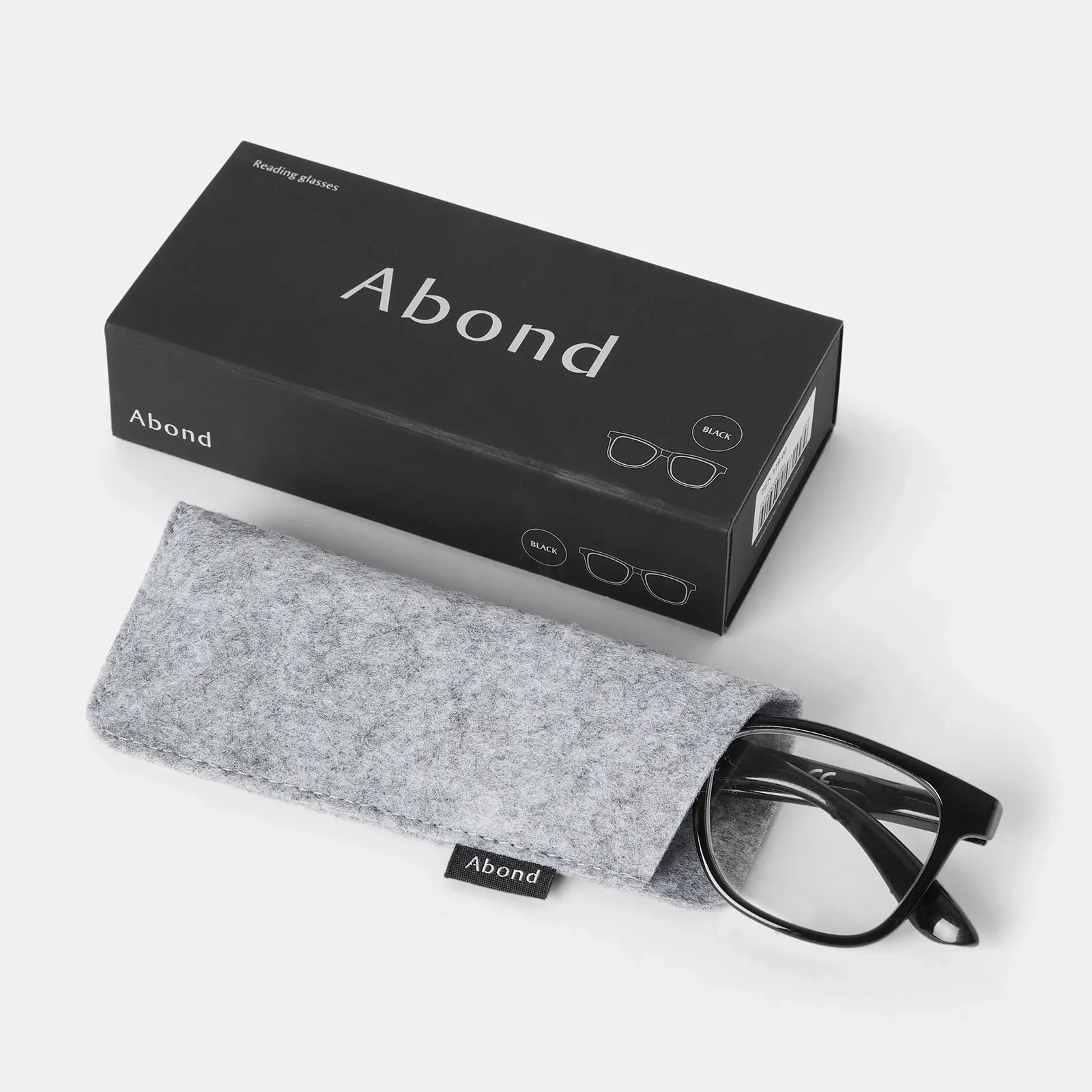 Svarta läsglasögon Square +2,0 3
