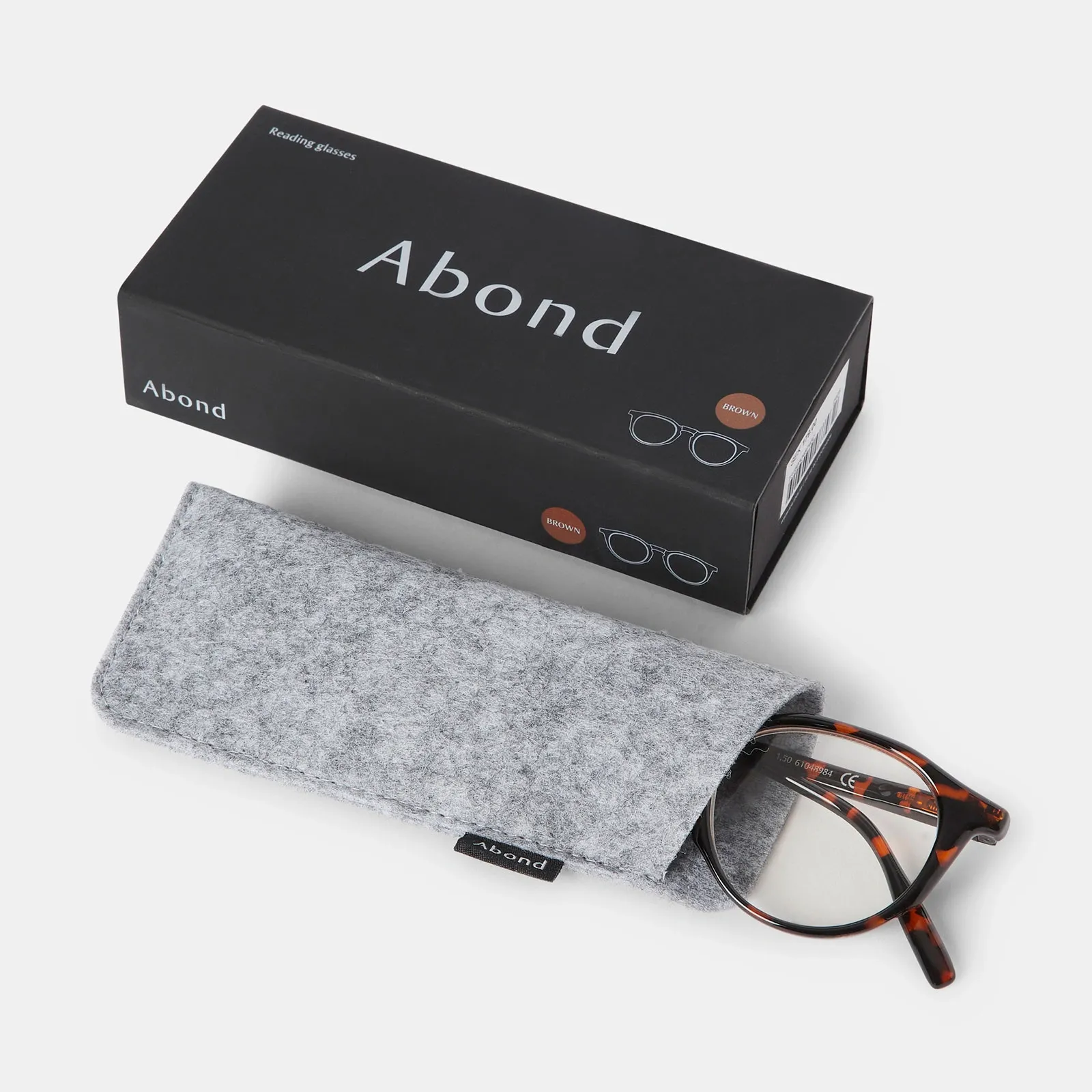 Bruna läsglasögon Round +1,5 3