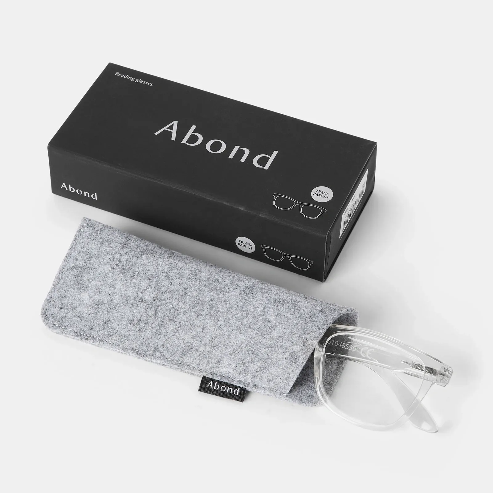 Transparanta läsglasögon Square +2,0 3
