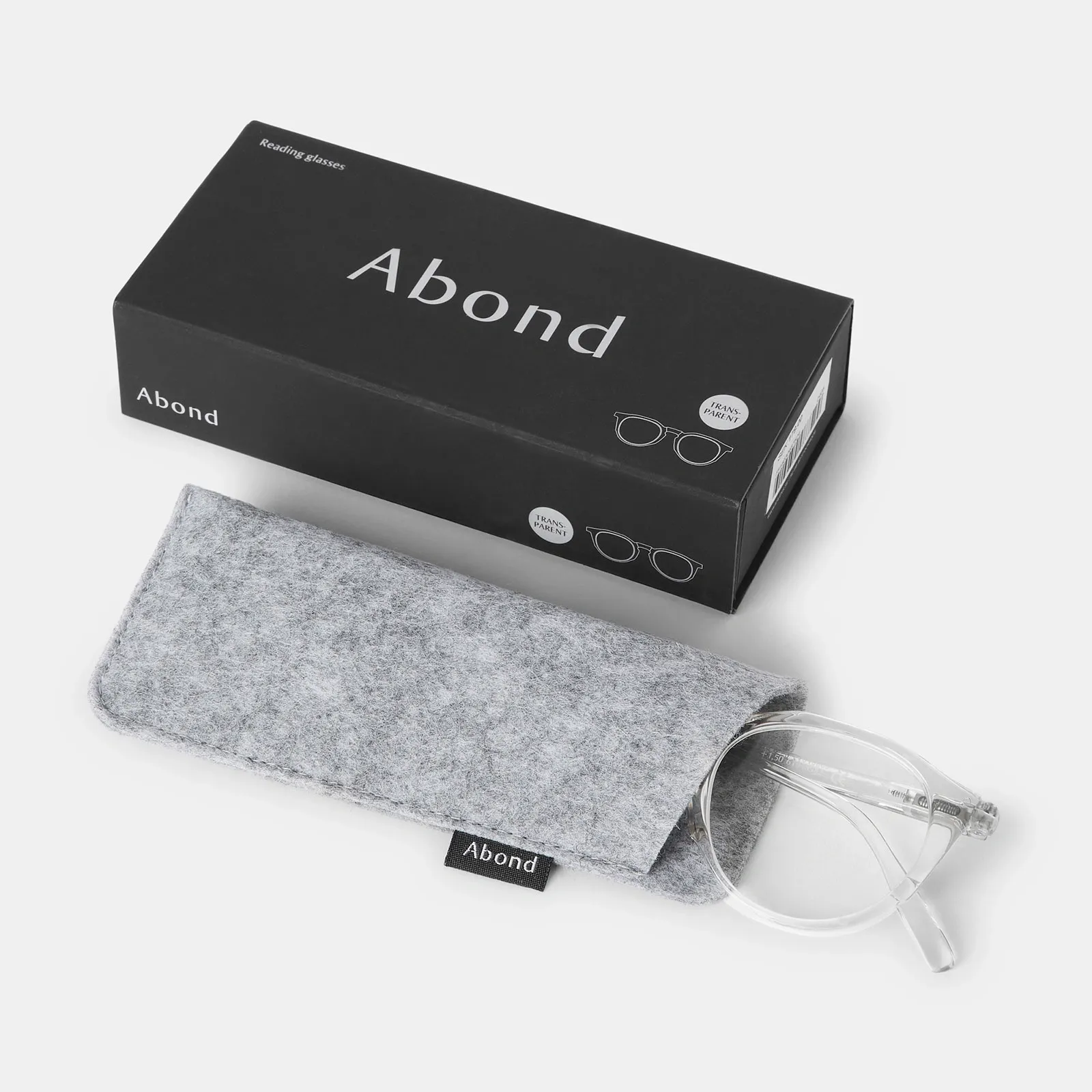 Transparanta läsglasögon Round +1,5 3