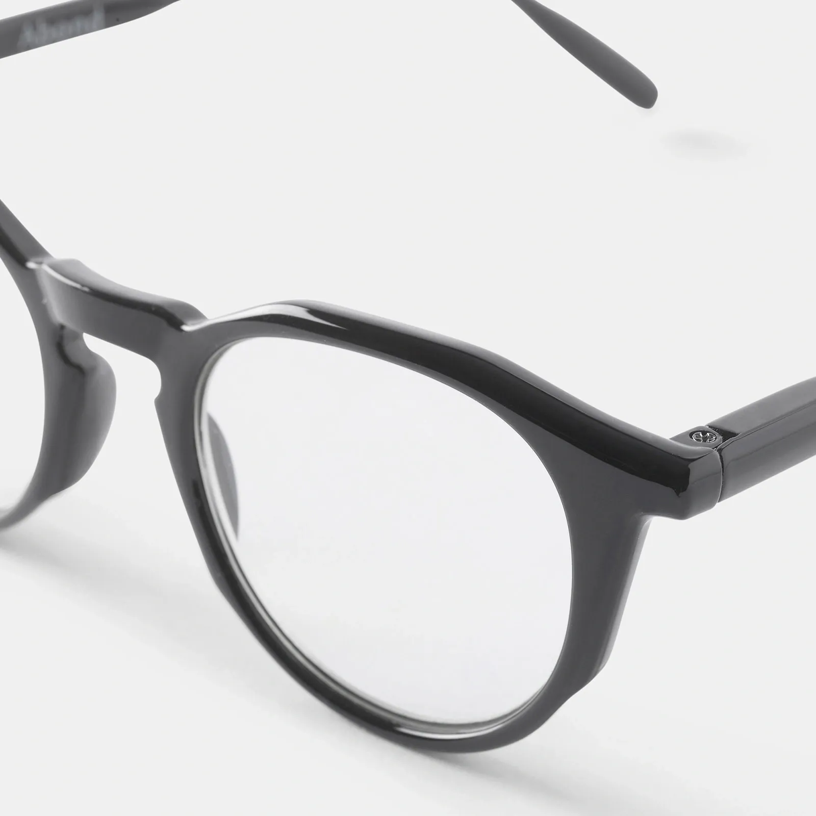 Svarta läsglasögon Round +1,5 2