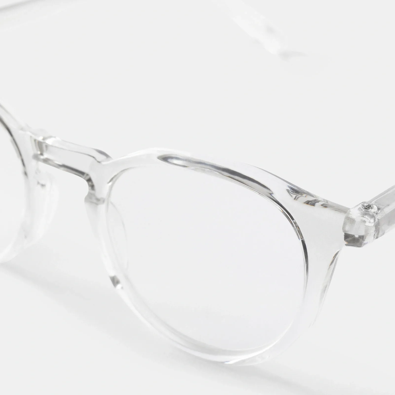 Transparanta läsglasögon Round +1,0 2