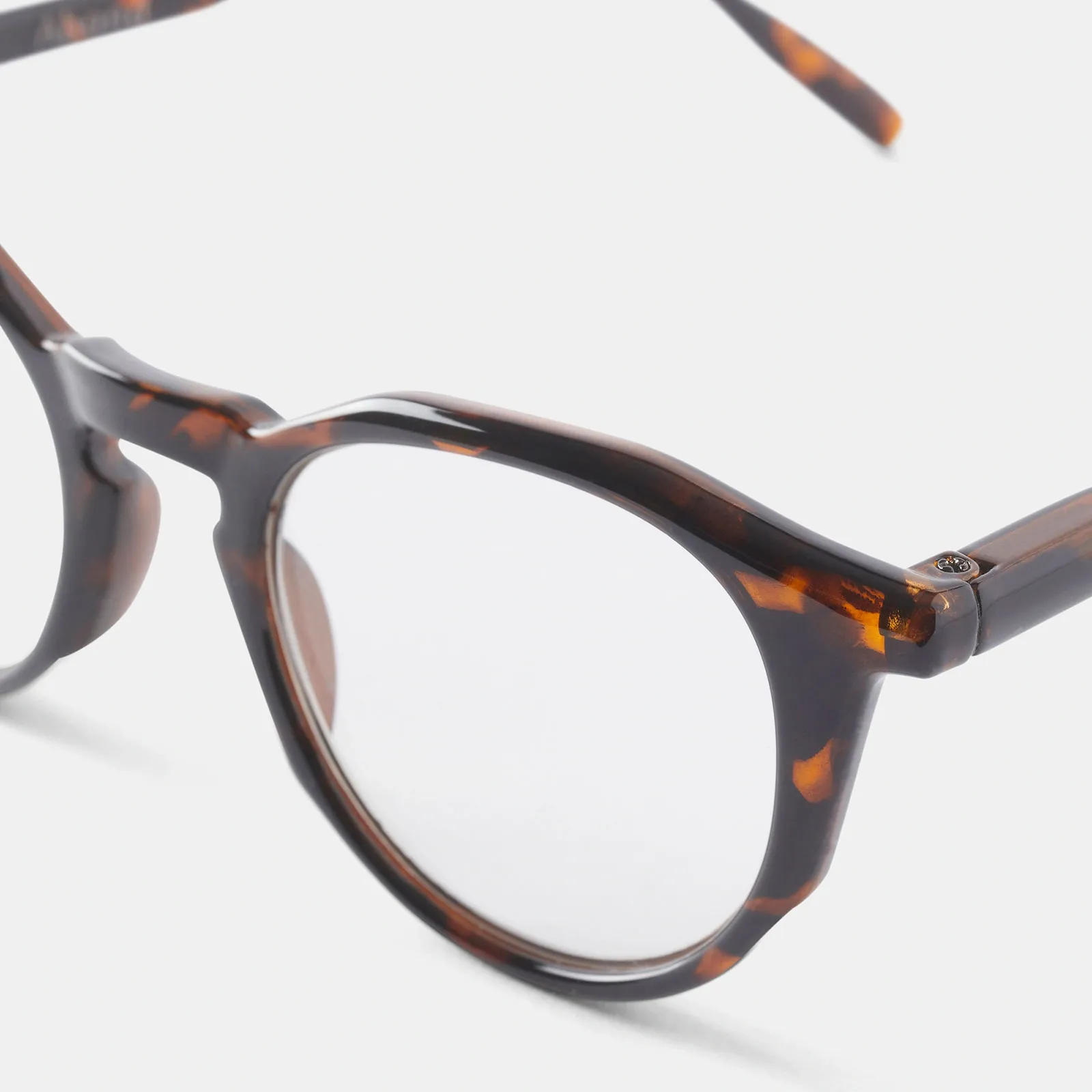 Bruna läsglasögon Round +3,0 2