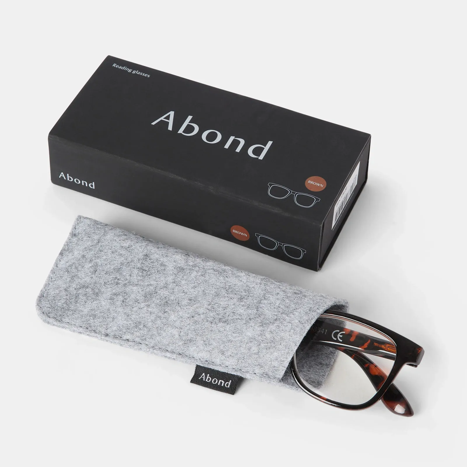 Bruna läsglasögon Square S +2,5 3