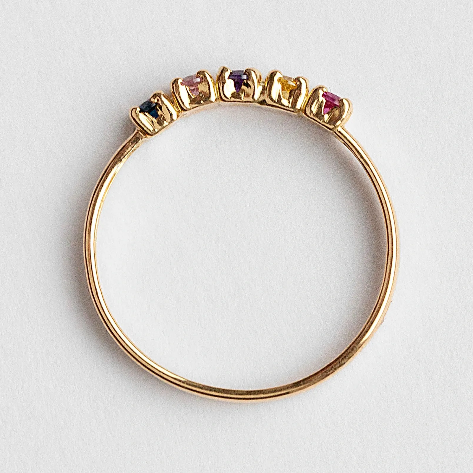 18k guldring - multifärgade Cubic Zirkonia, 16 6