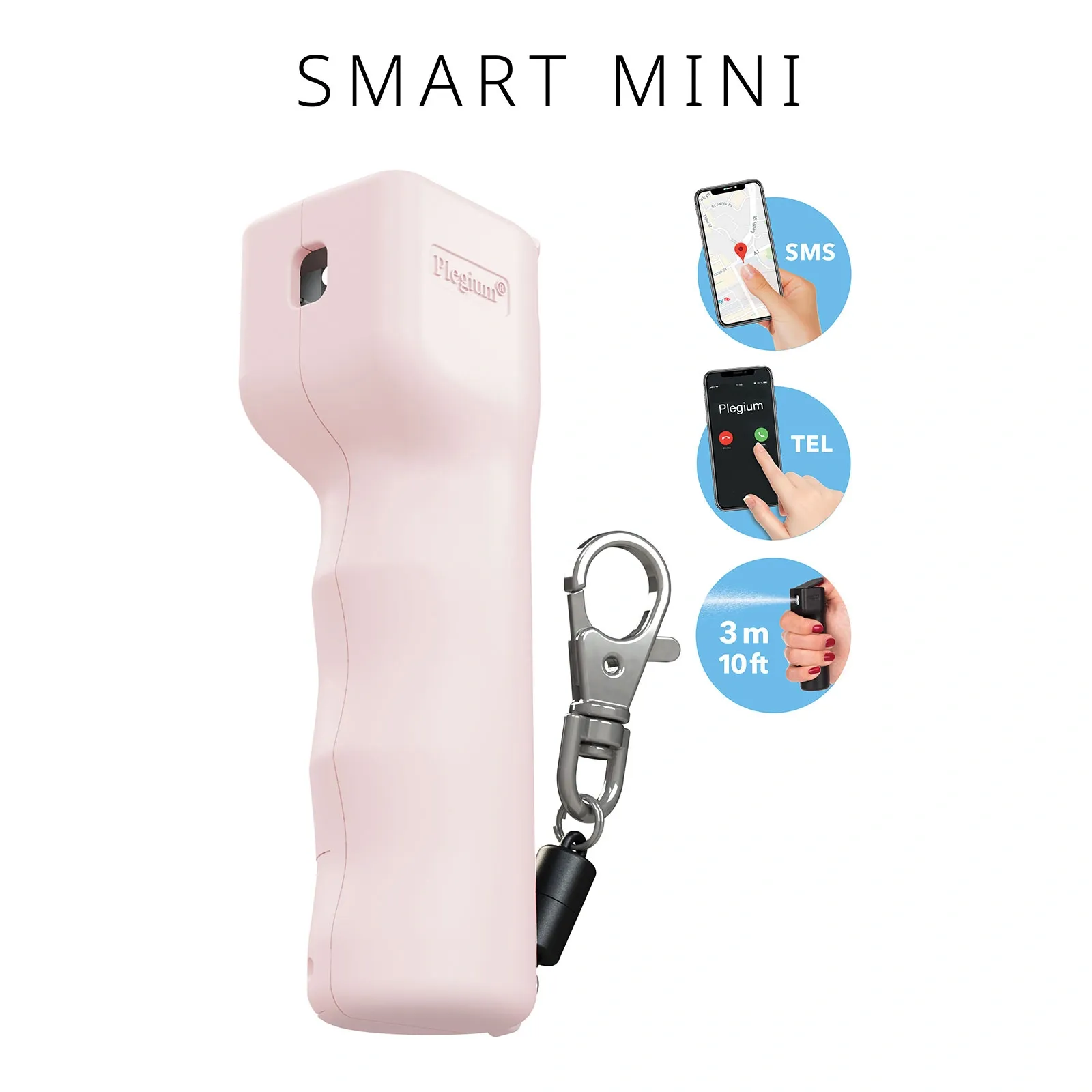 Smart mini försvarsspray - rosa 2