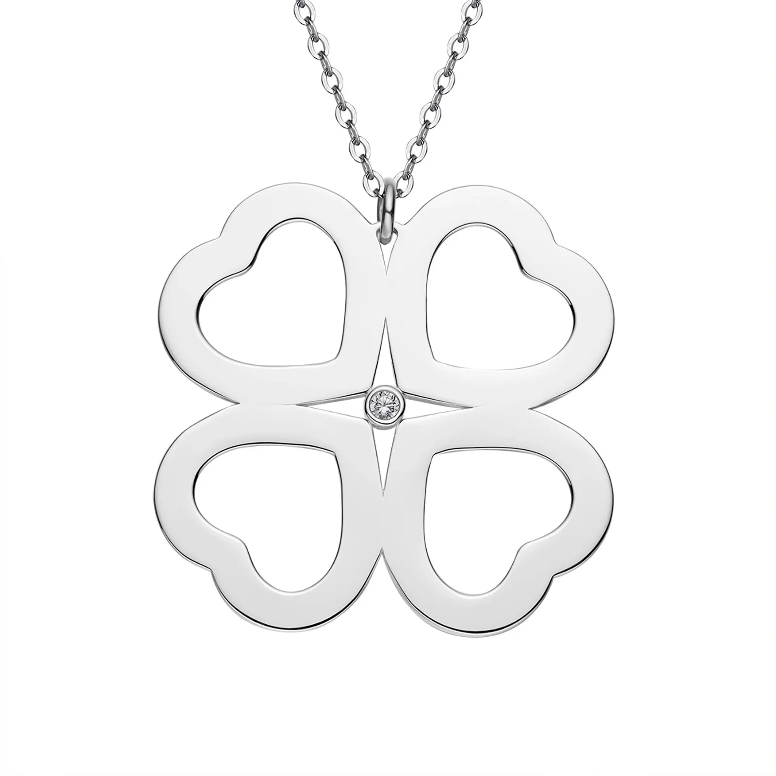 Gravyrhalsband 925 Sterling silver - fyrklöver