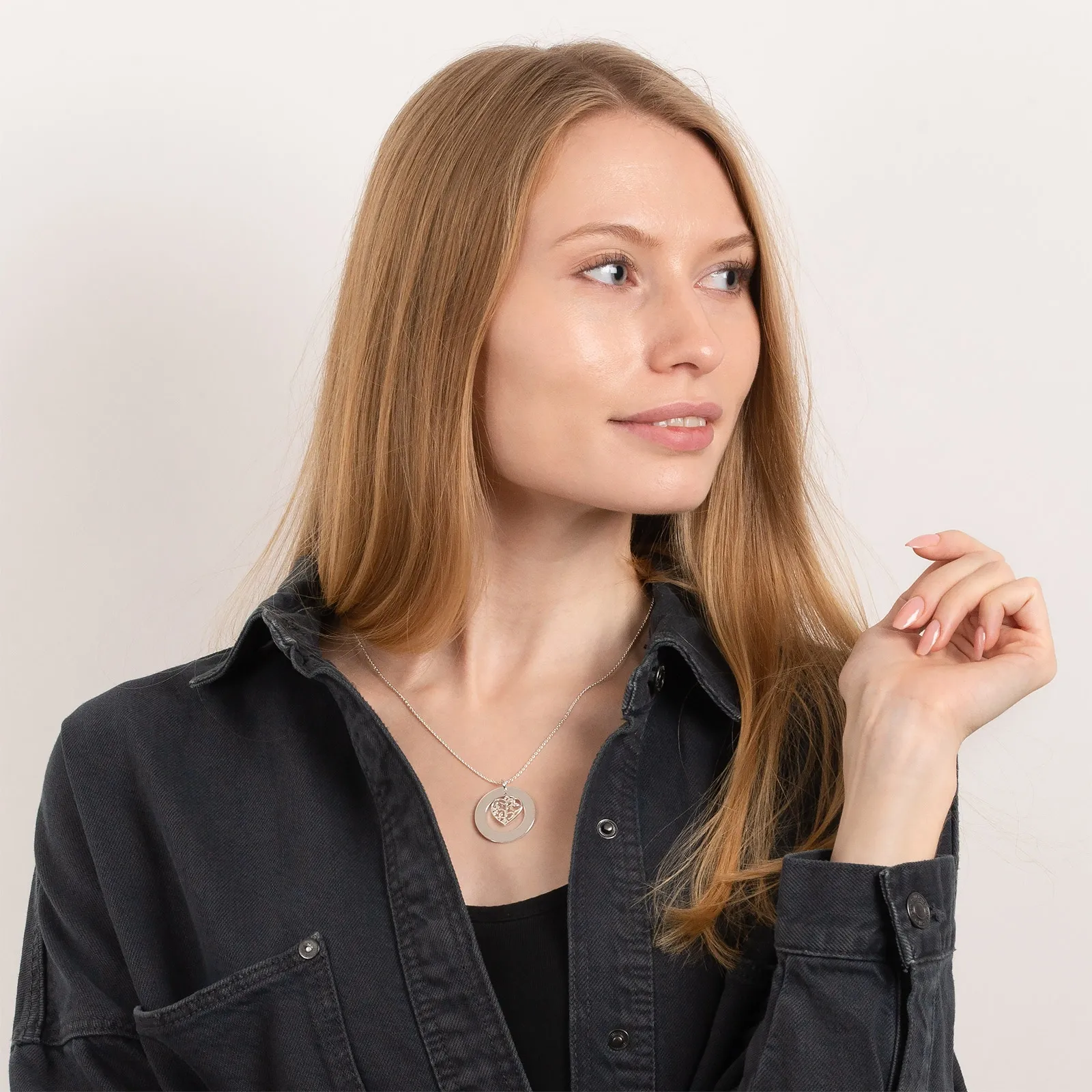 Gravyrhalsband 925 Sterling silver - Hjärta 2