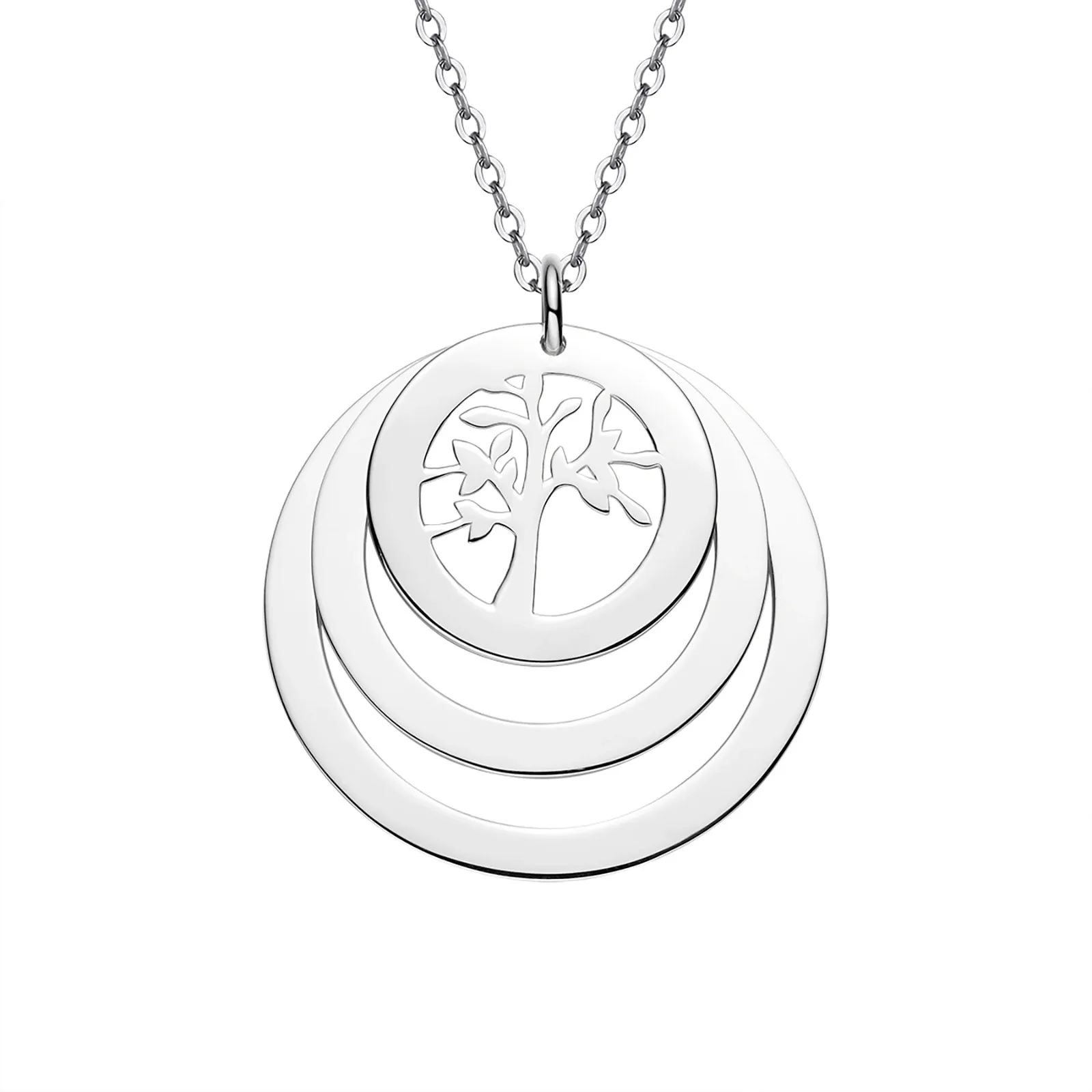 Gravyrhalsband 925 Sterling silver - 3 ringar